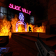 Duke Nukem Forever showing a gaudy sign for Slick Willy.